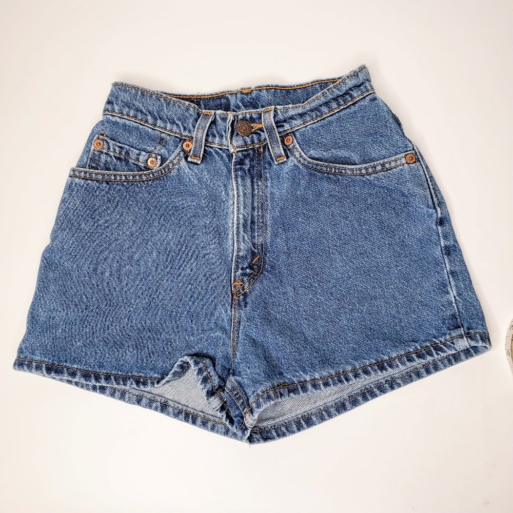 Levi's 512 Slim Fit High Rise Washed Jean Shorts 3